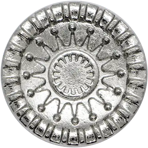  ZJB16 - Crown Design Denim Alloy Button