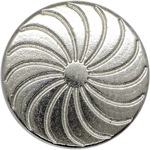  ZJB25 - Spiral Patterned Alloy Jeans Buttons