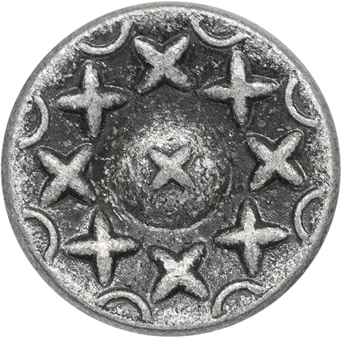  ZJB36 - X Pattern Emboss Patterned Jeans Button